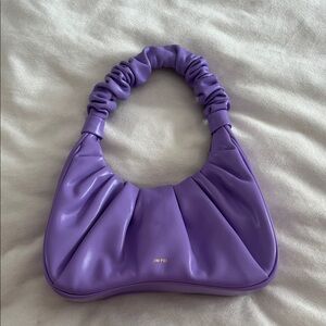 JW PEI Lilac Ruched Shoulder Bag